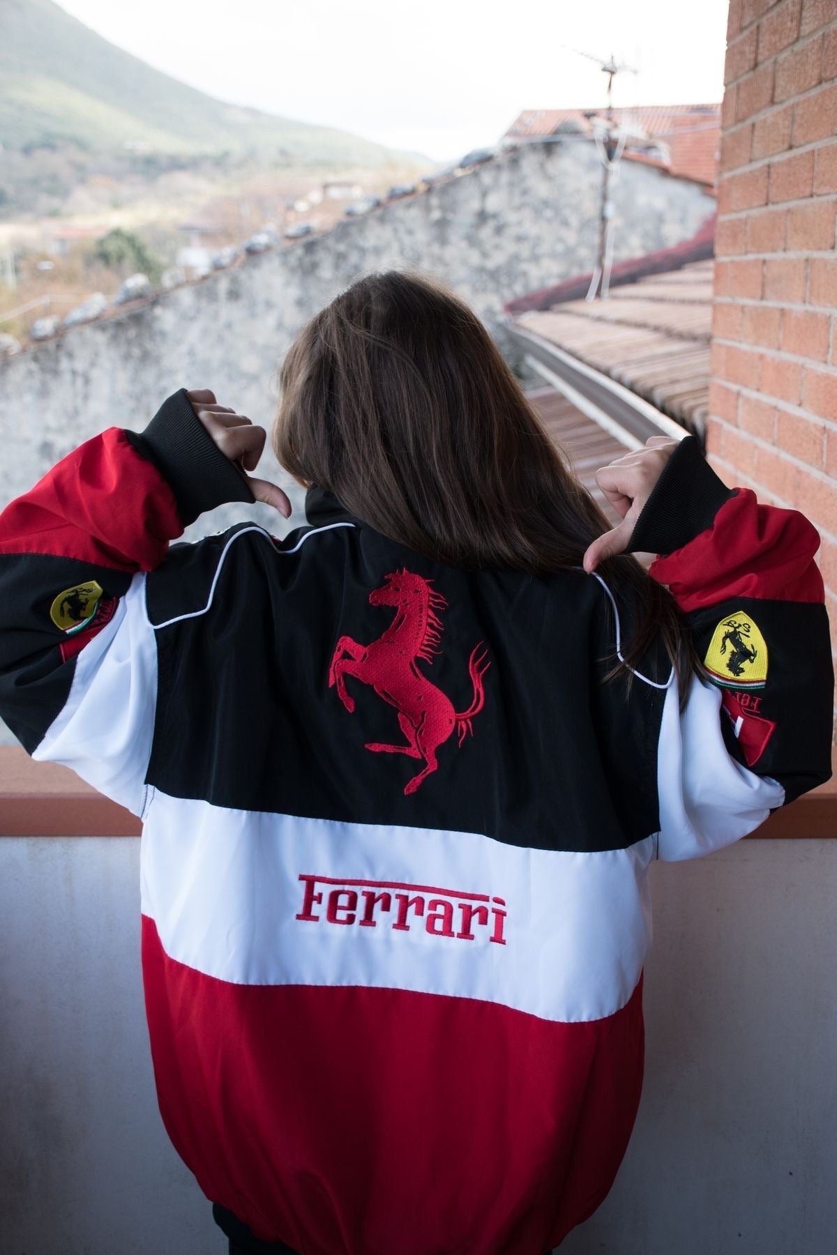 Rompevientos Chamarra Ferrari Vintage Clásica