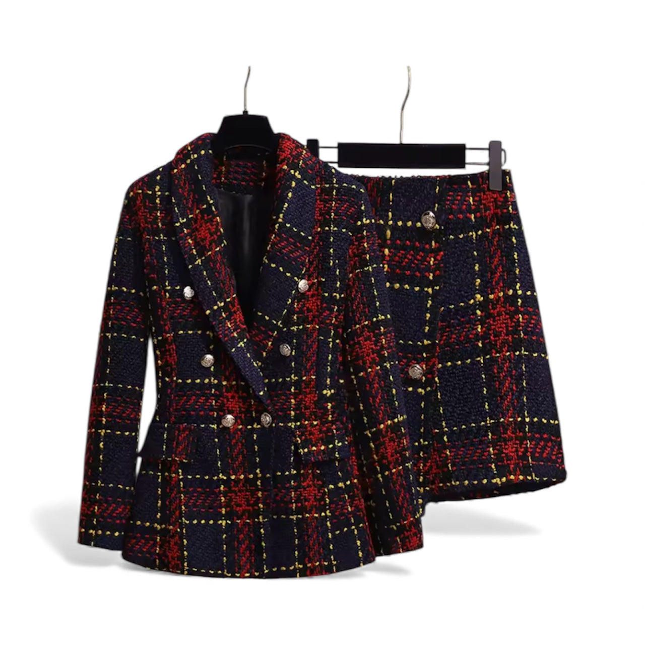 Red tweed set