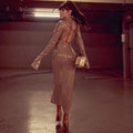 Mermaid nude sequiened dress