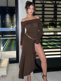 Megara brown dress