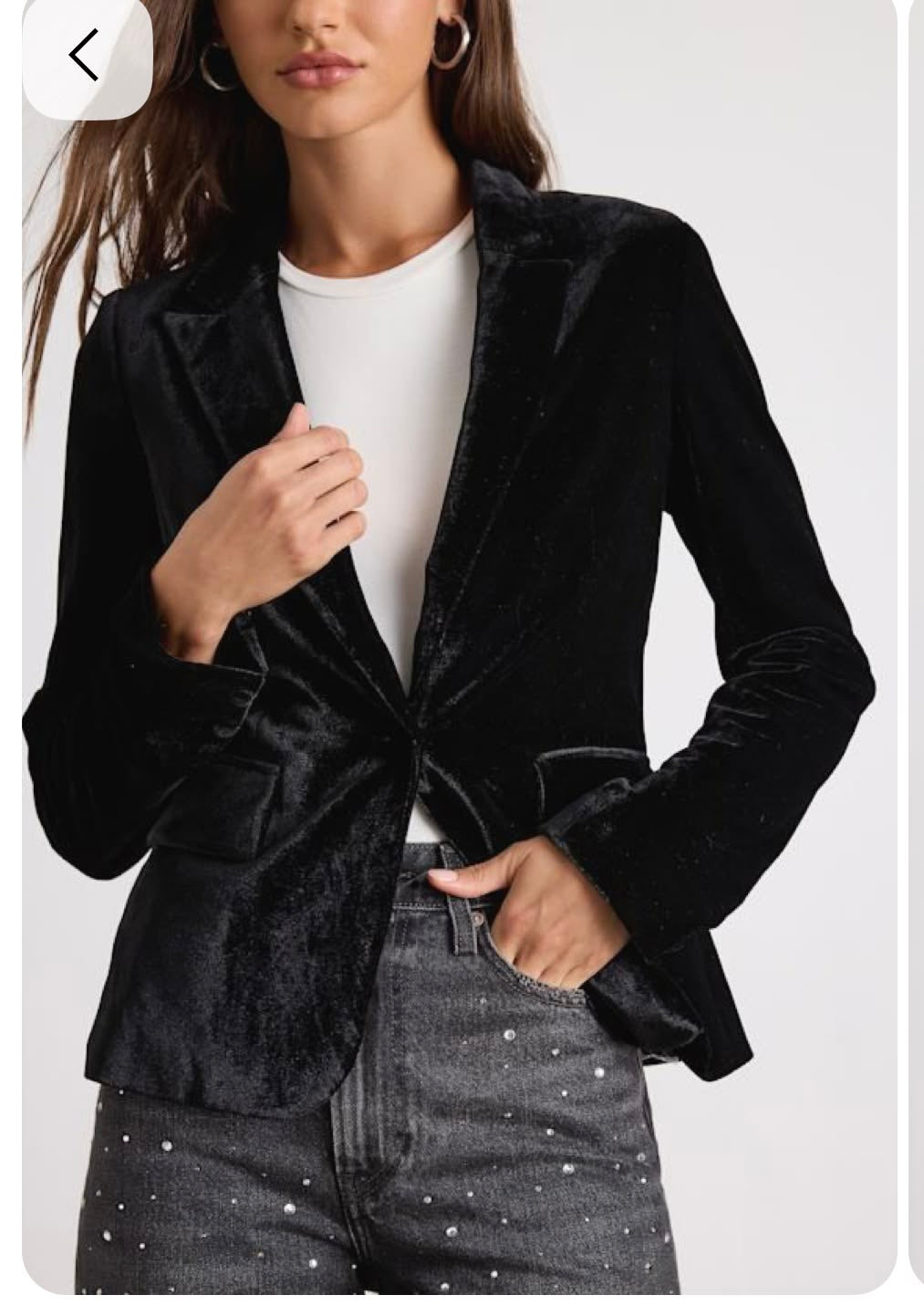 Black oversized velvet Zara blazer