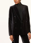 Black oversized velvet Zara blazer