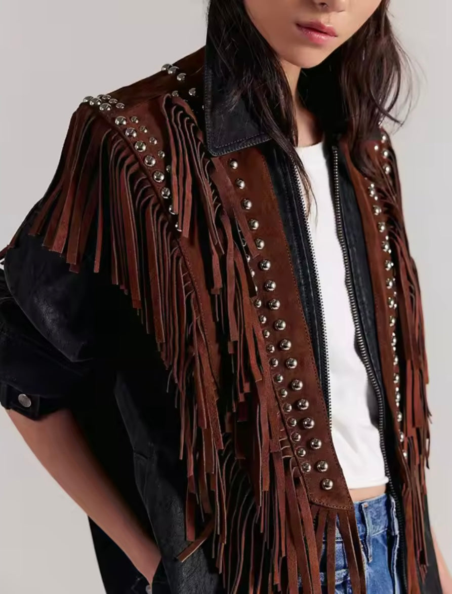Fringe suede vest