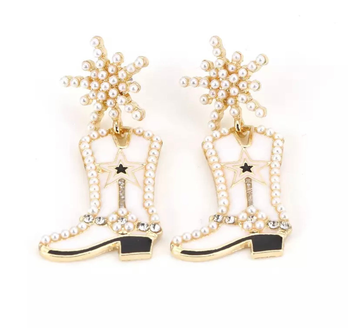 Cowgirl boots earrings