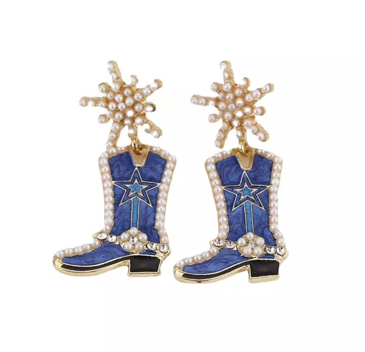 Cowgirl boots earrings