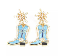 Cowgirl boots earrings