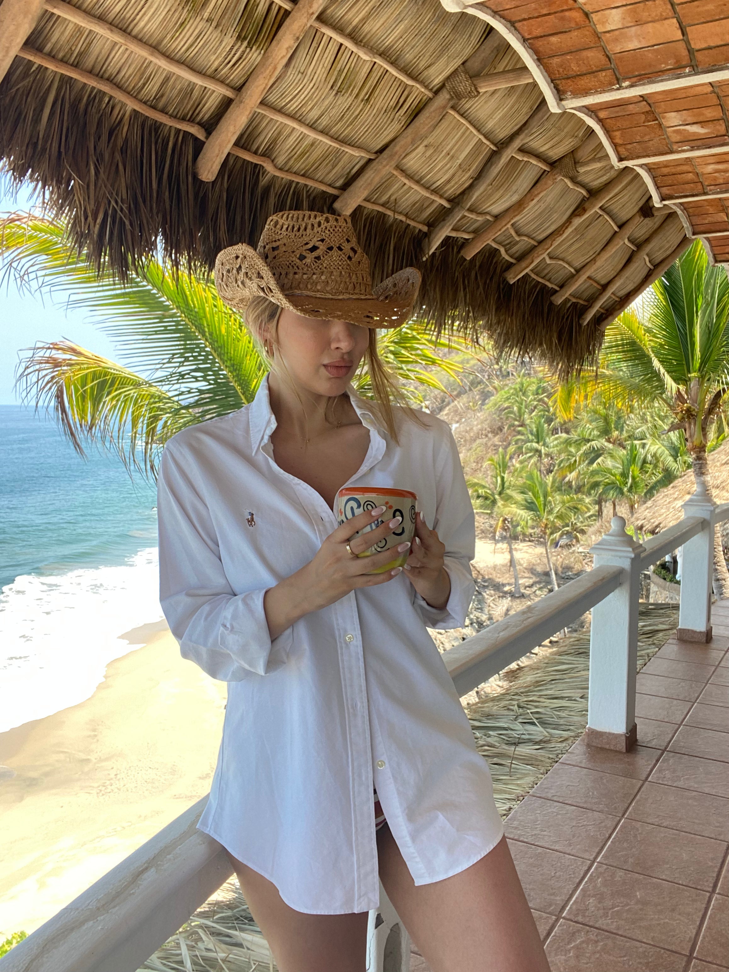 Beach cowgirl hat Khaki
