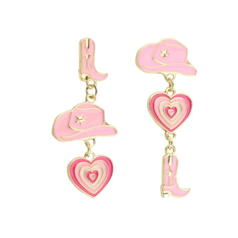 Cowgirl boots & hats earrings