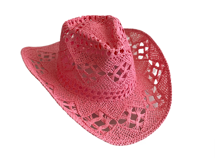 Beach cowgirl hat pink