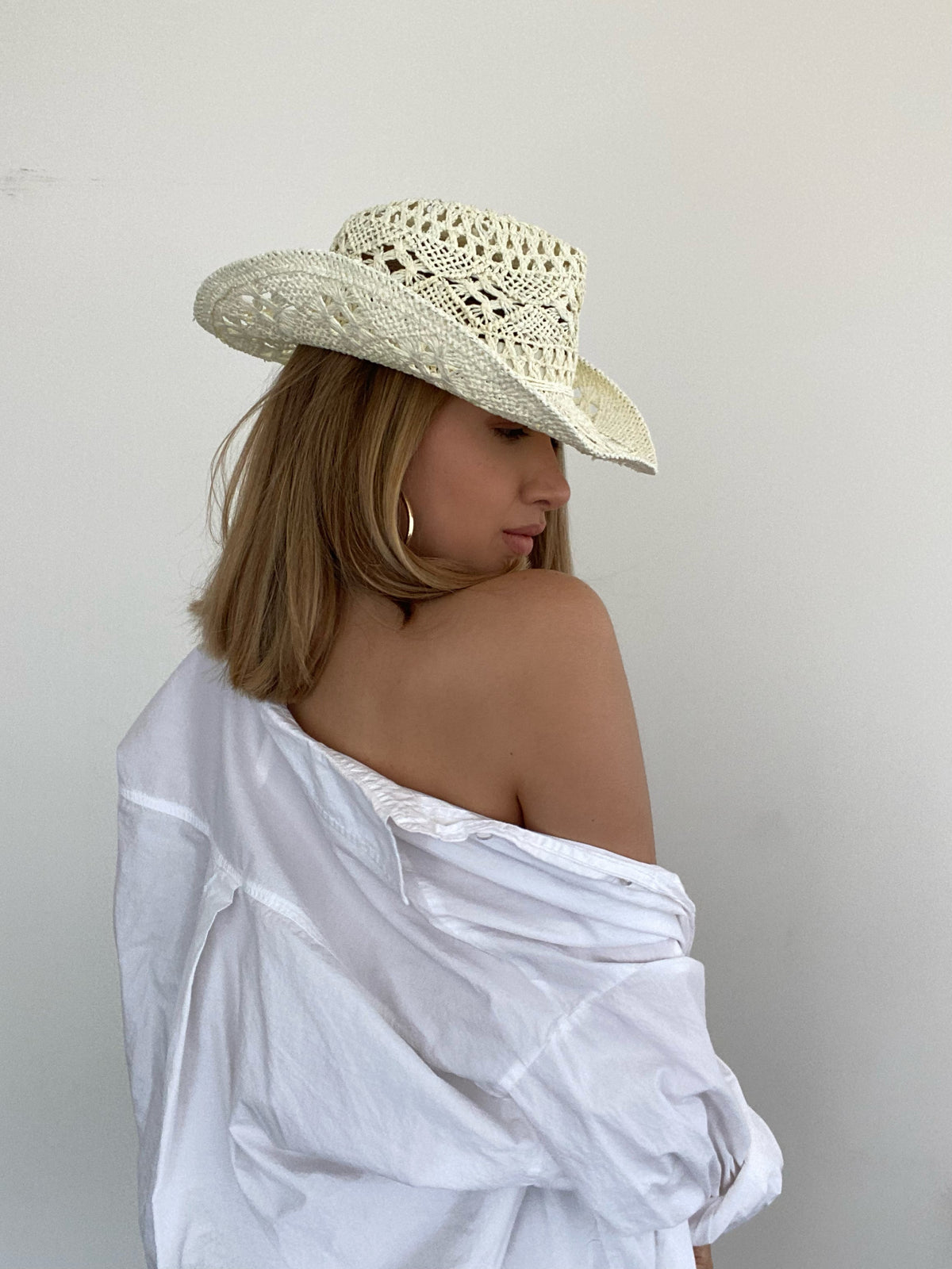 Beach cowgirl hat Cream